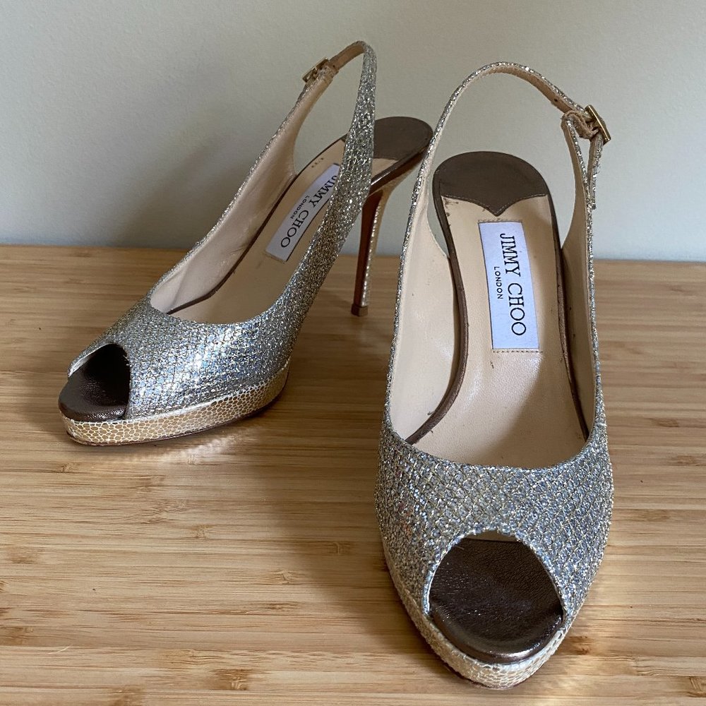 Jimmy Choo Peep Toe Slingbacks